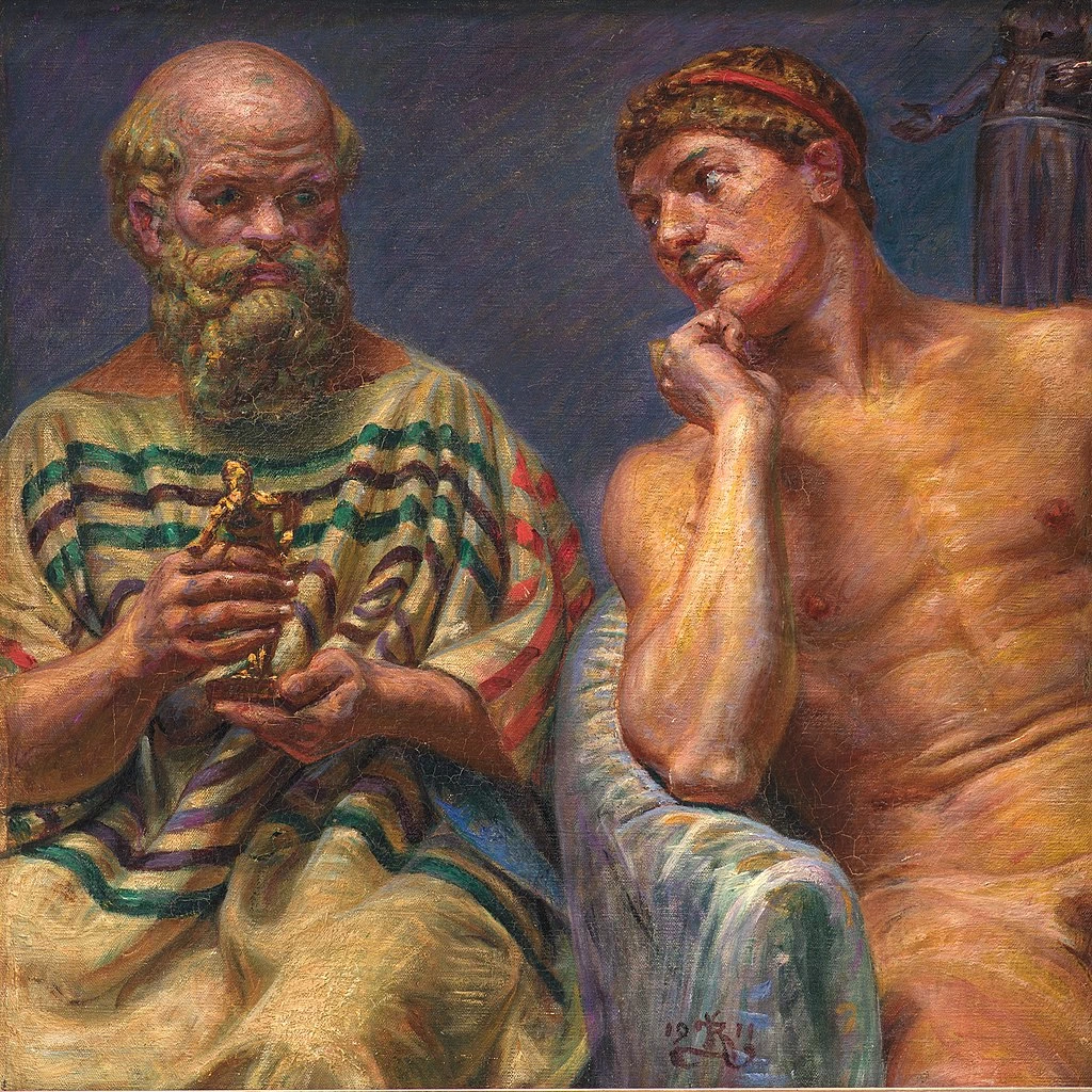 Kristian Zahrtmann - 104, Socrate e Alcibiade, Statens Museum for Kunst, Copenaghen